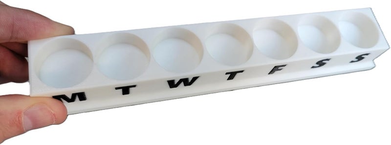 Znet3D Eye Drop Bottle Holder & Weekly Organizer – 7-Day Labeled Tray for Easy Tracking – Durable, Lightweight Design – Keeps Eye Drop Bottles Neat, Accessible & On Schedule - Image 3